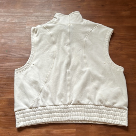 Athleta Allyson Felix cream sweatshirt vest. - Picture 2 of 2